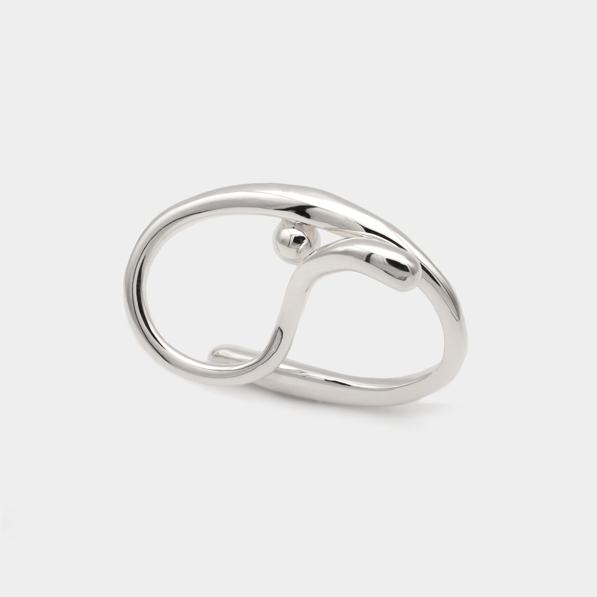 Yin yang wave ring【受注品】