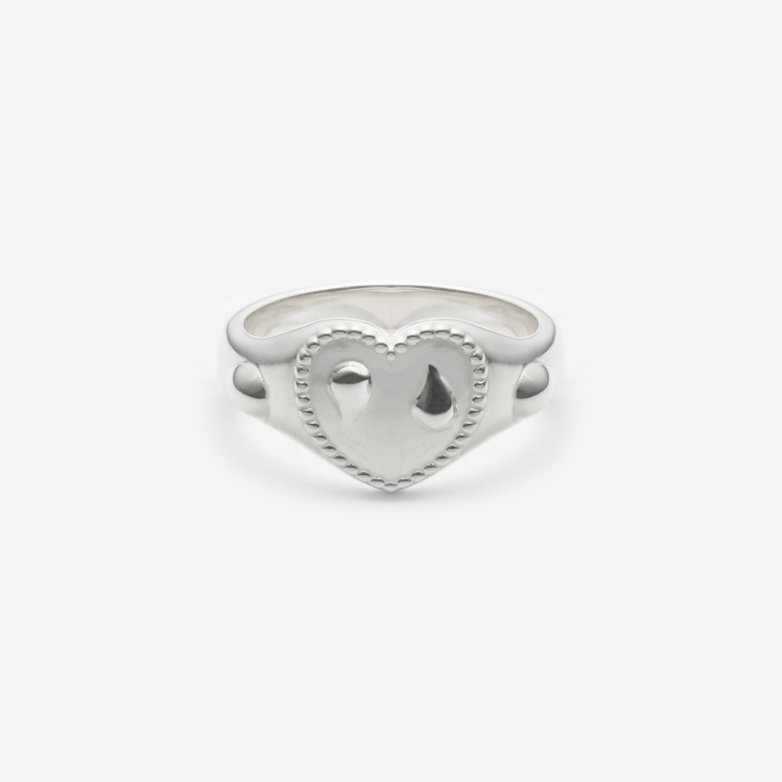 Heart & tears ring【受注品】
