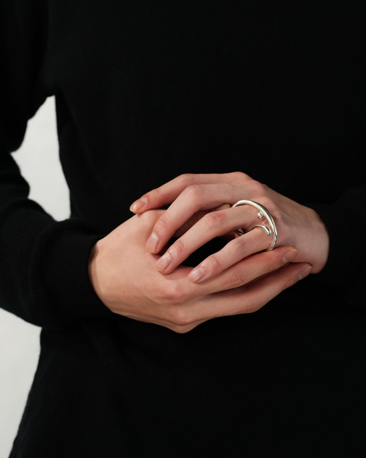 Yin yang wave ring【受注品】