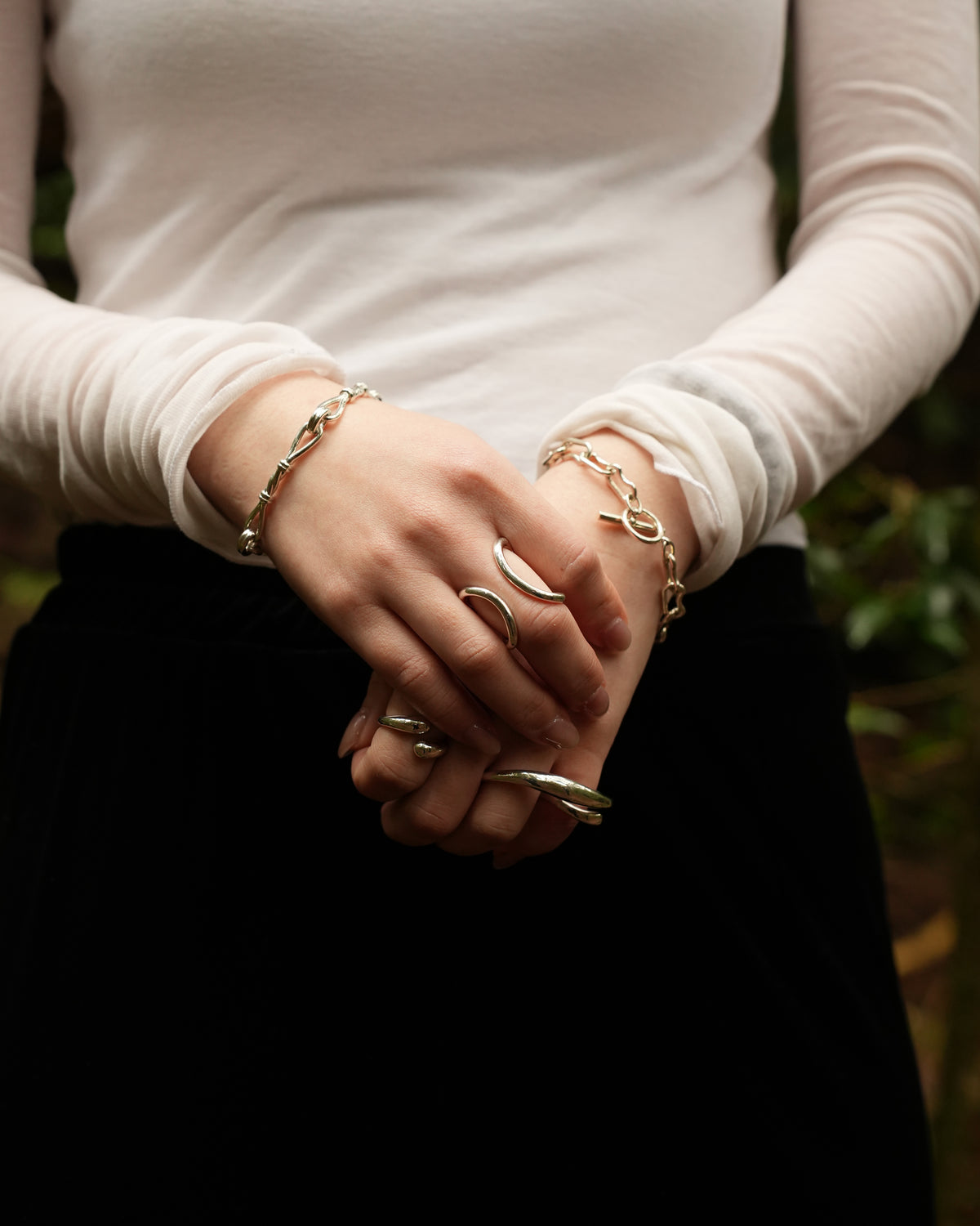Yin yang wave ring【受注品】