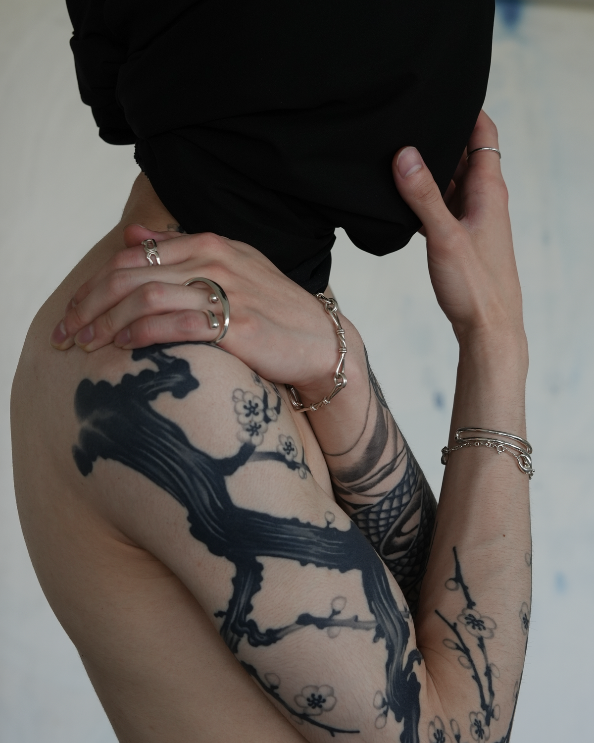 Yin yang wave ring【受注品】