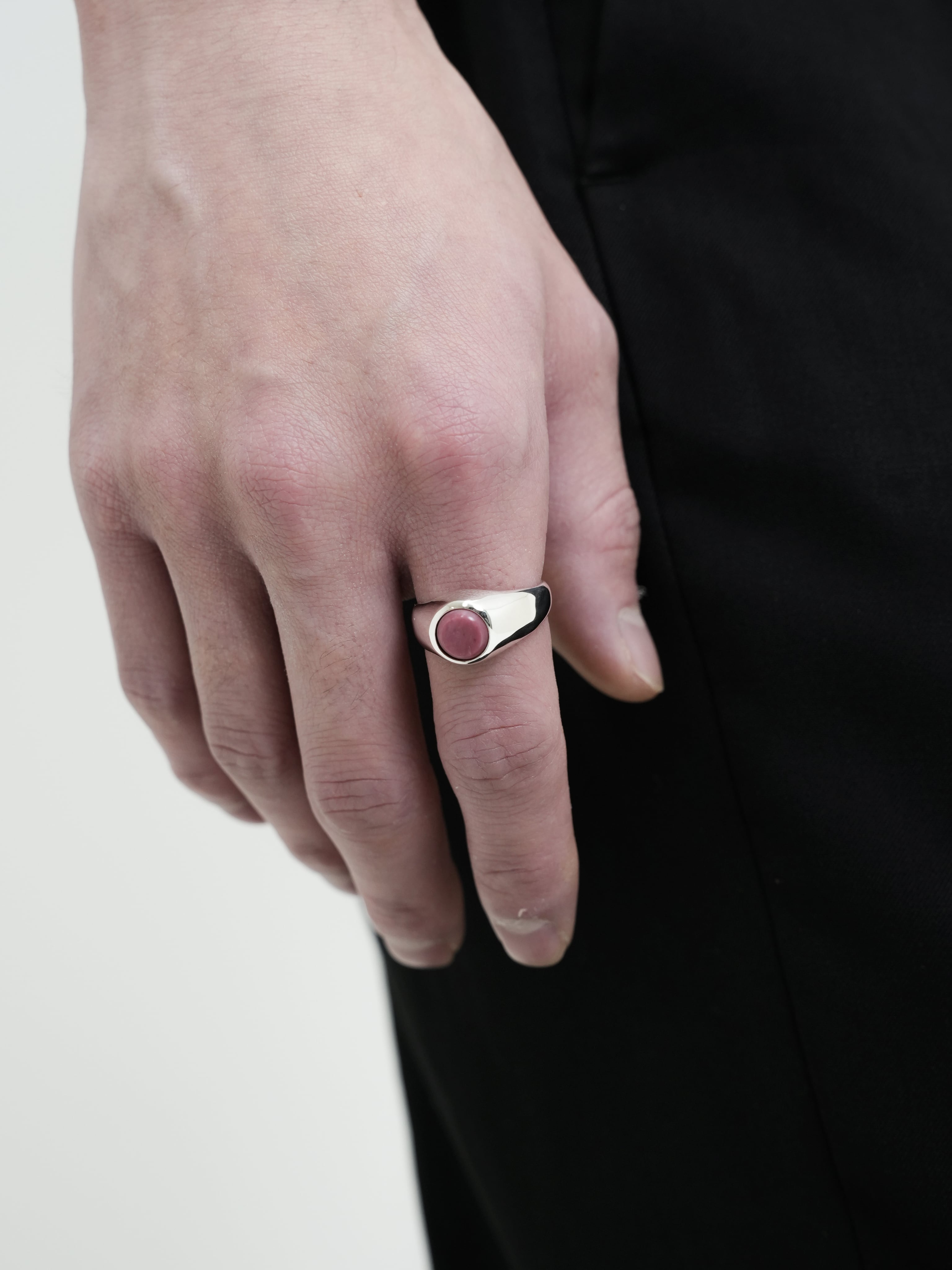 Rhodonite stone ring【受注品】