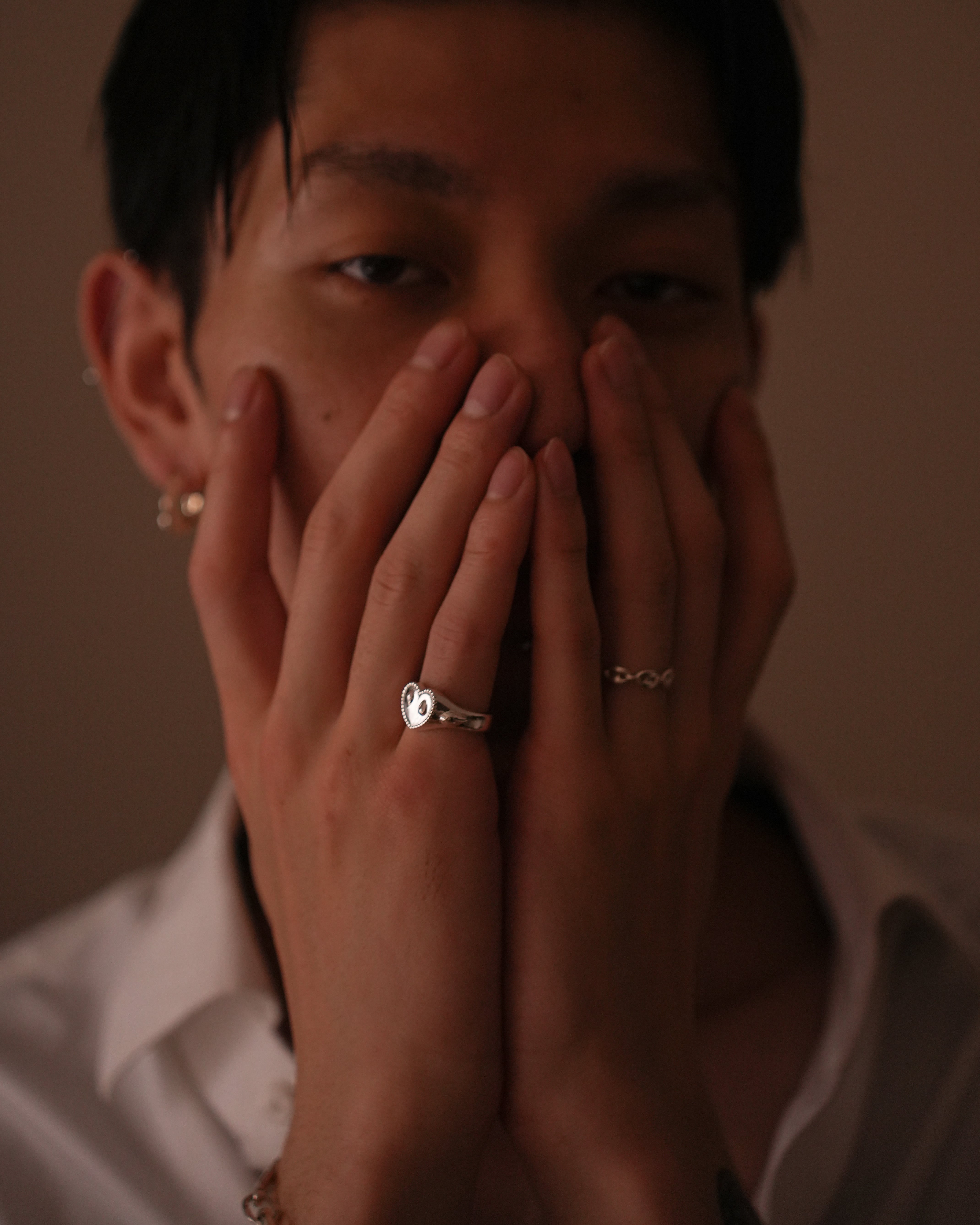 Heart & tears ring【受注品】