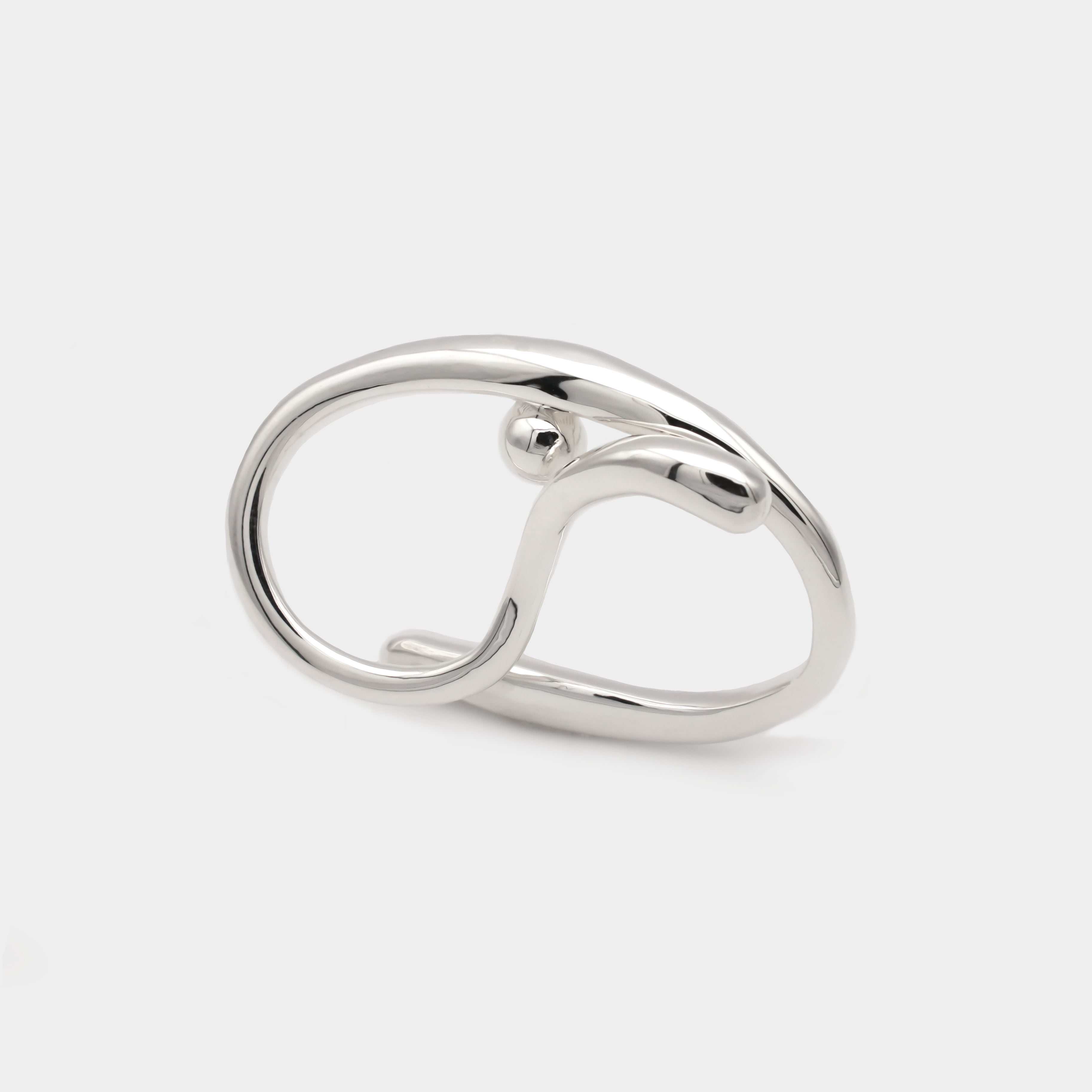 Yin yang wave ring【受注品】