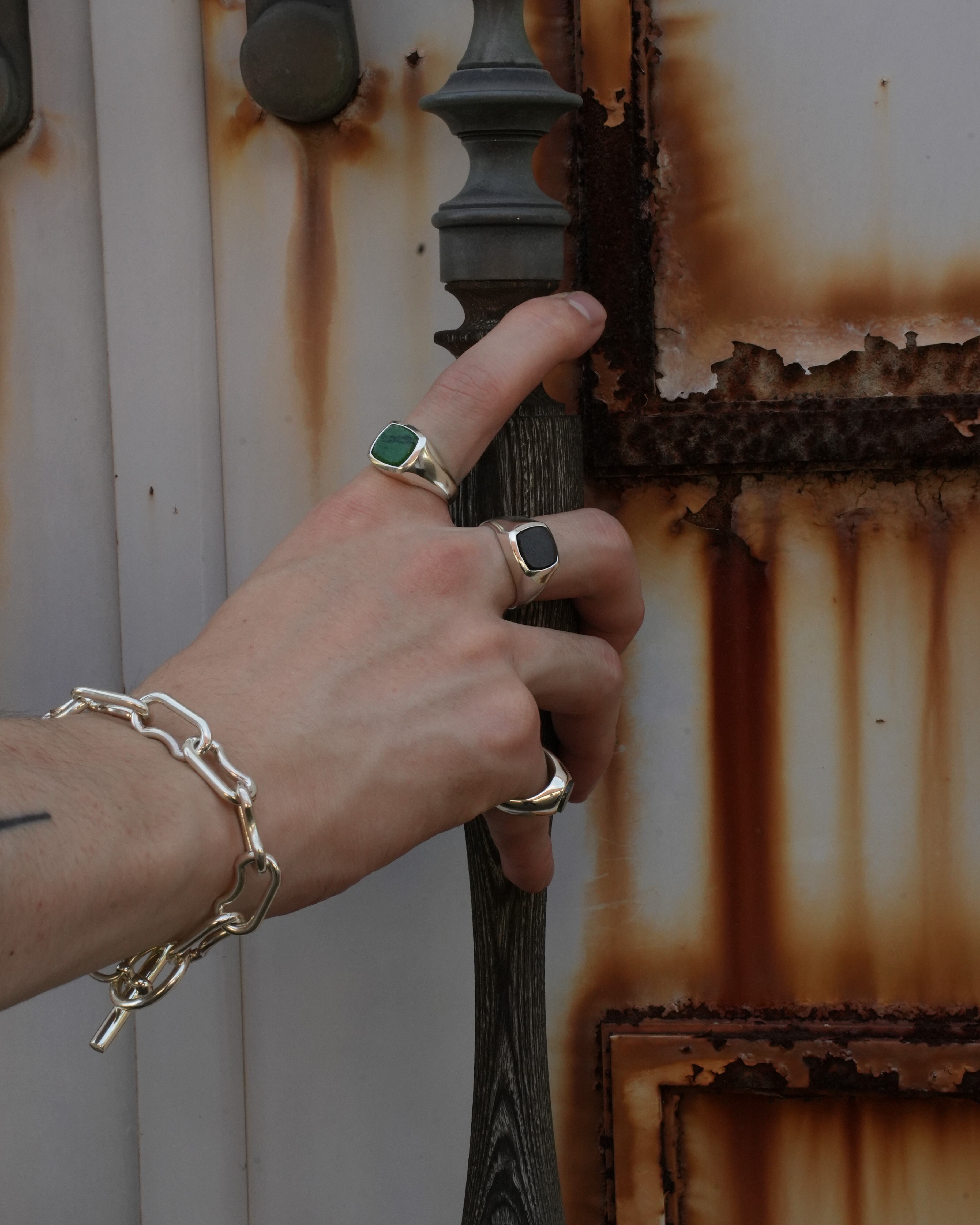 gold obsidian ring【受注品】