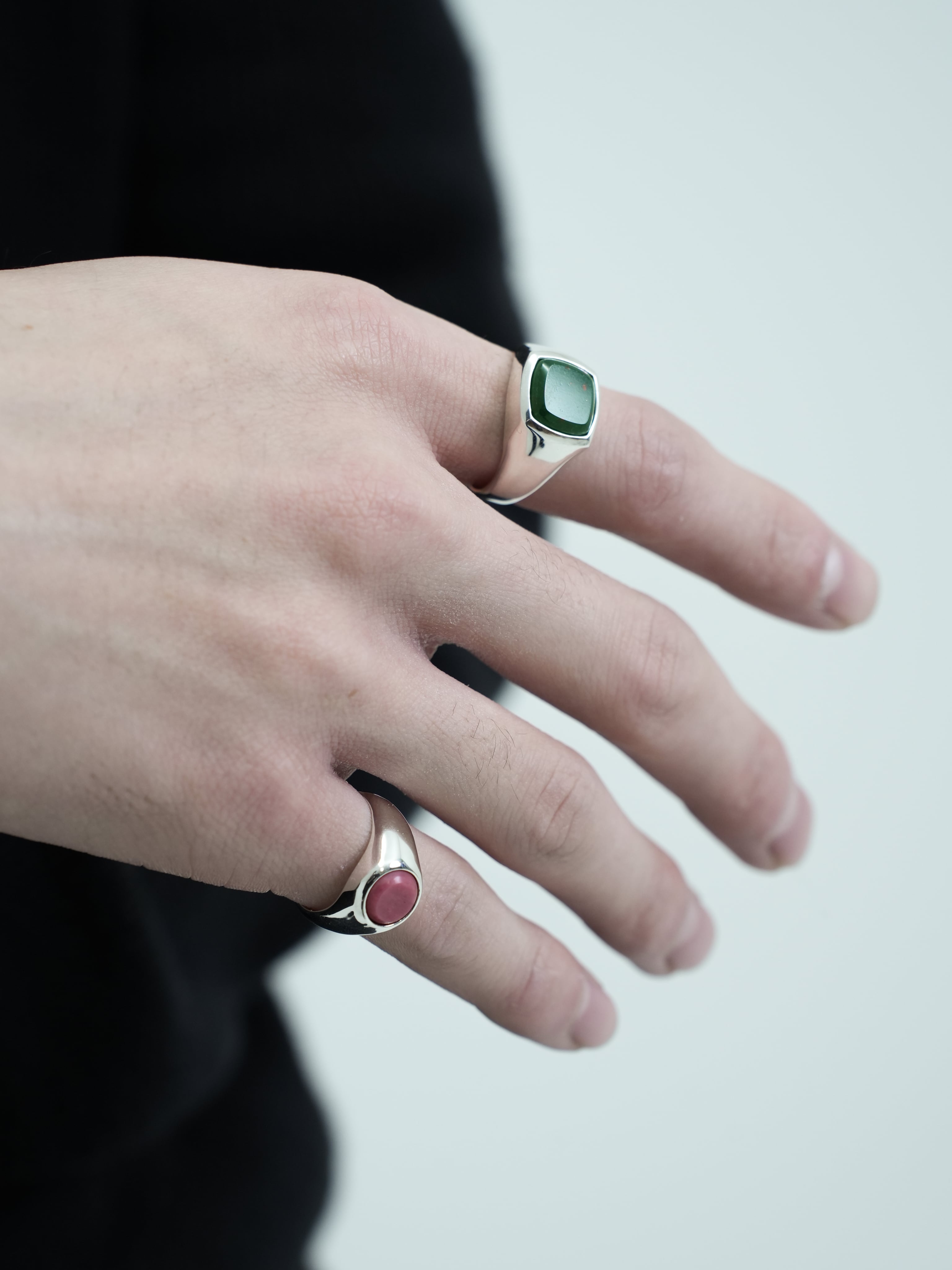 Rhodonite stone ring【受注品】