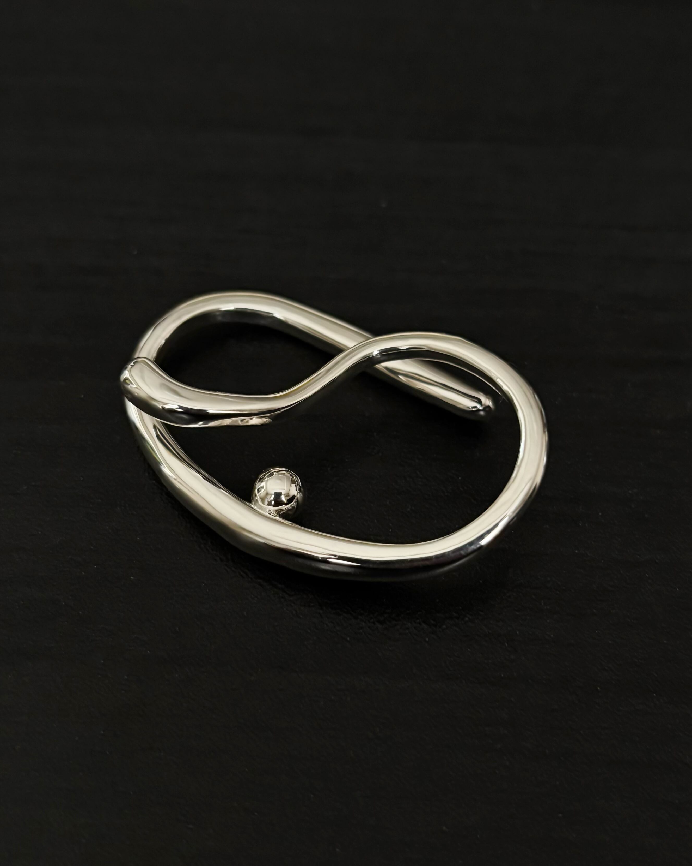 Yin yang wave ring【受注品】