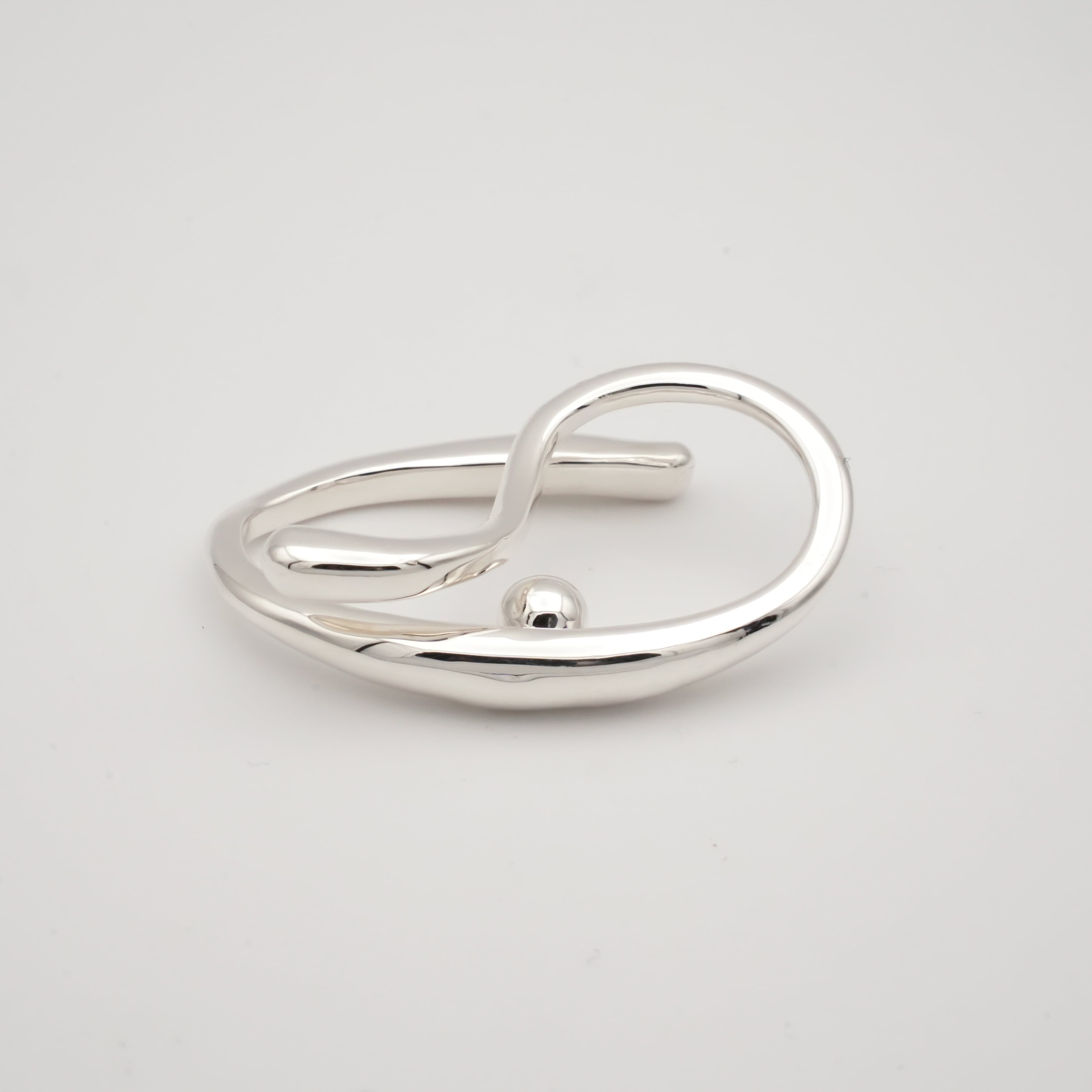 Yin yang wave ring【受注品】
