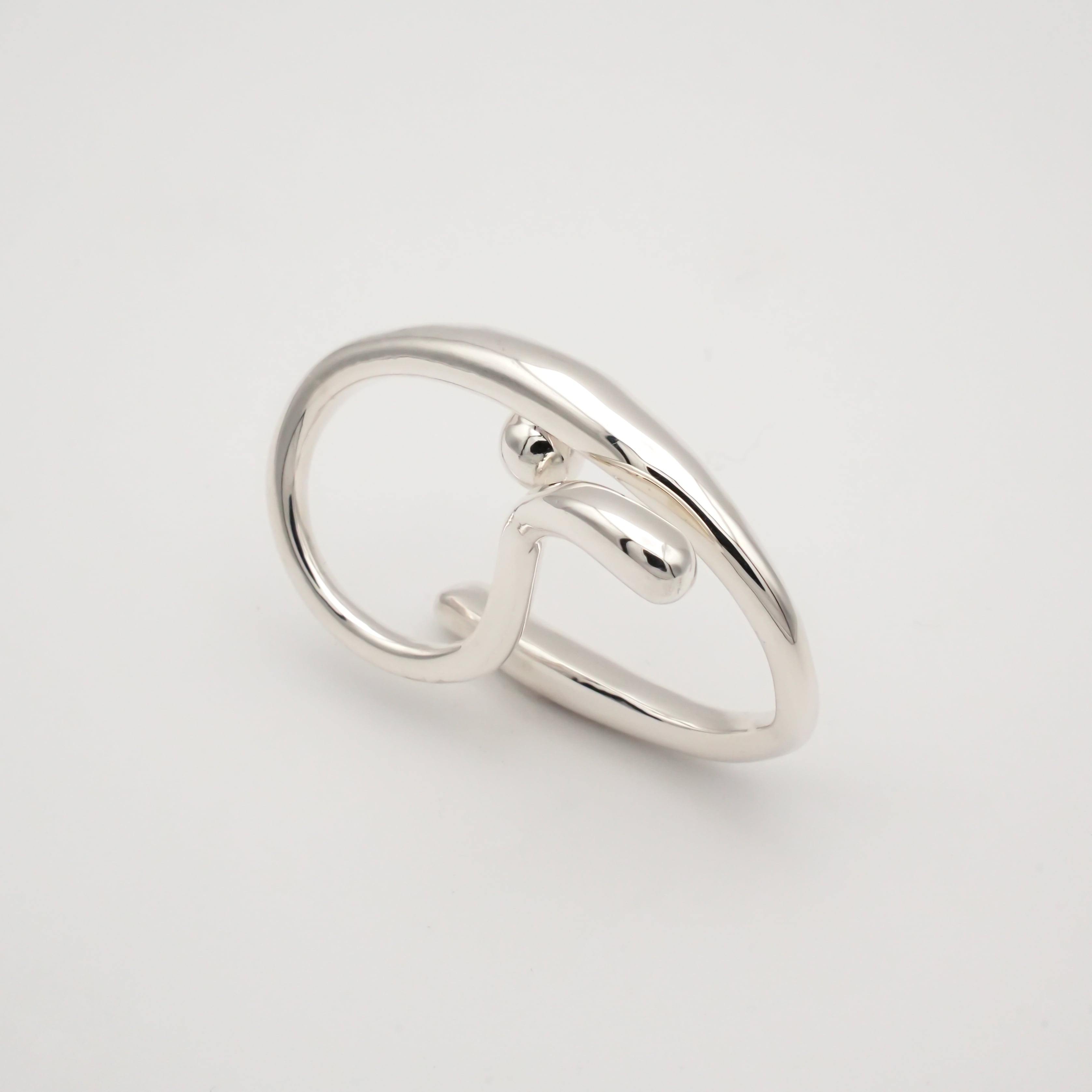 Yin yang wave ring【受注品】