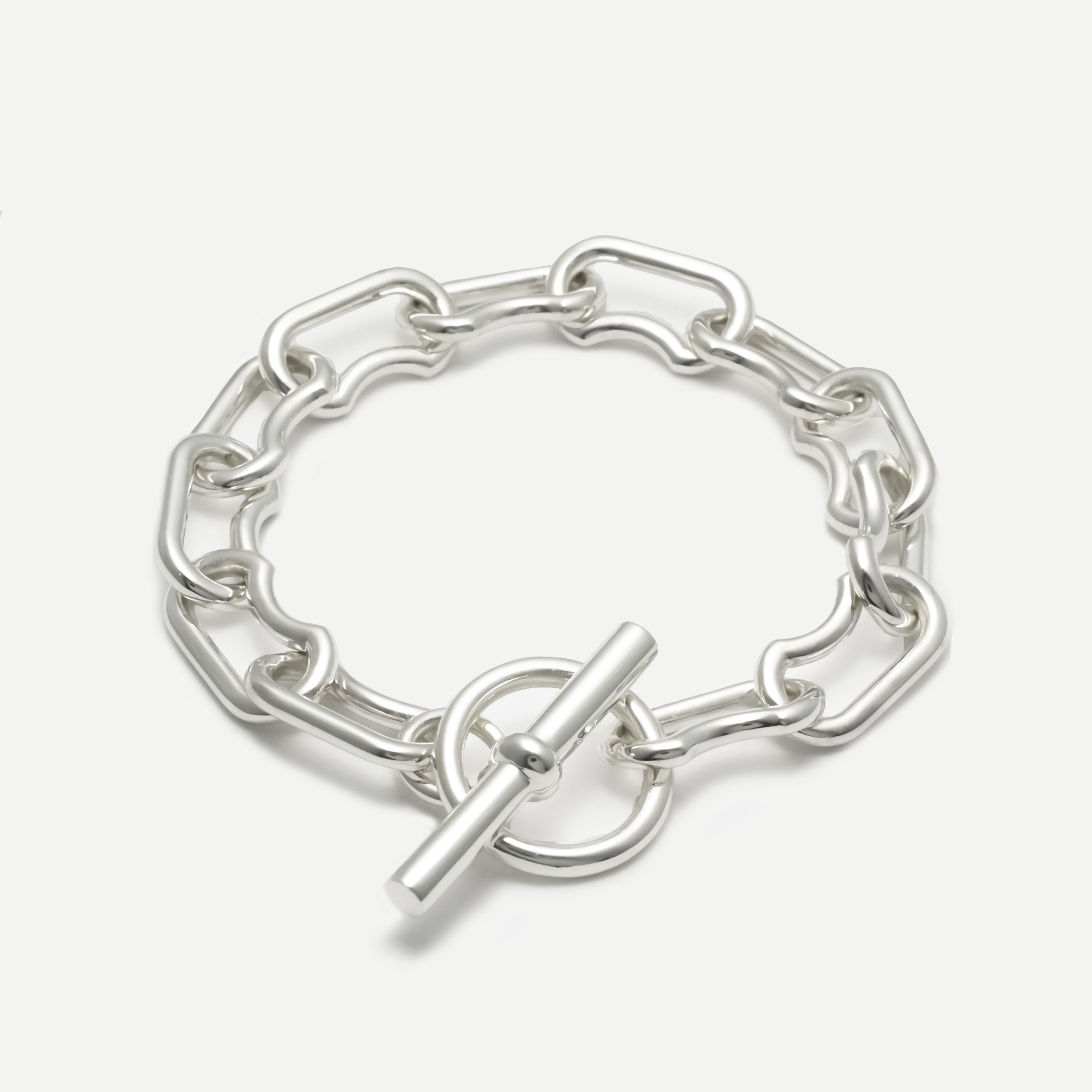 13 chain bracelet【受注品】 22cm Black Woven Box Chain Bracelet in Silver – Nialaya