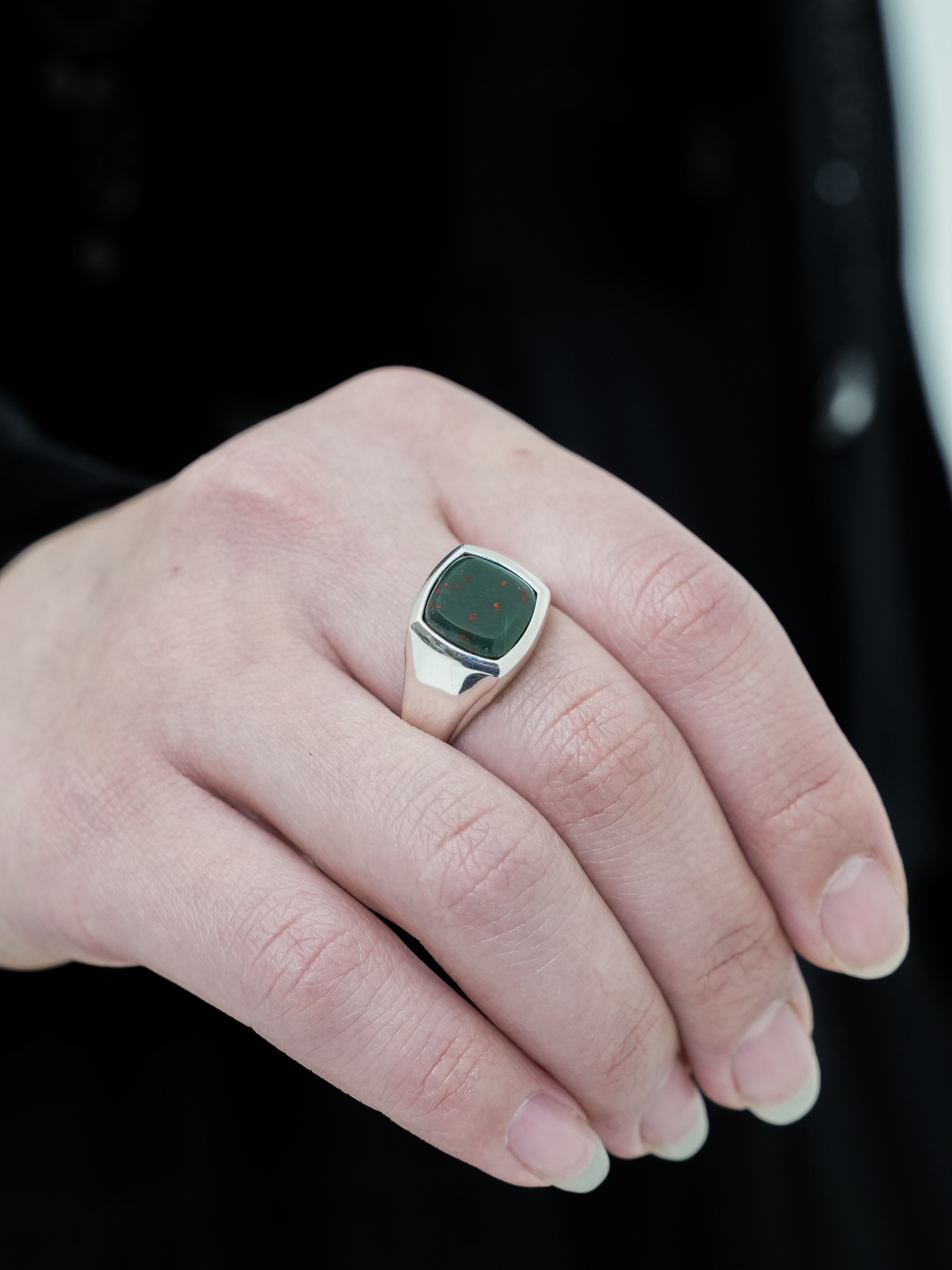 Blood stone ring【受注品】