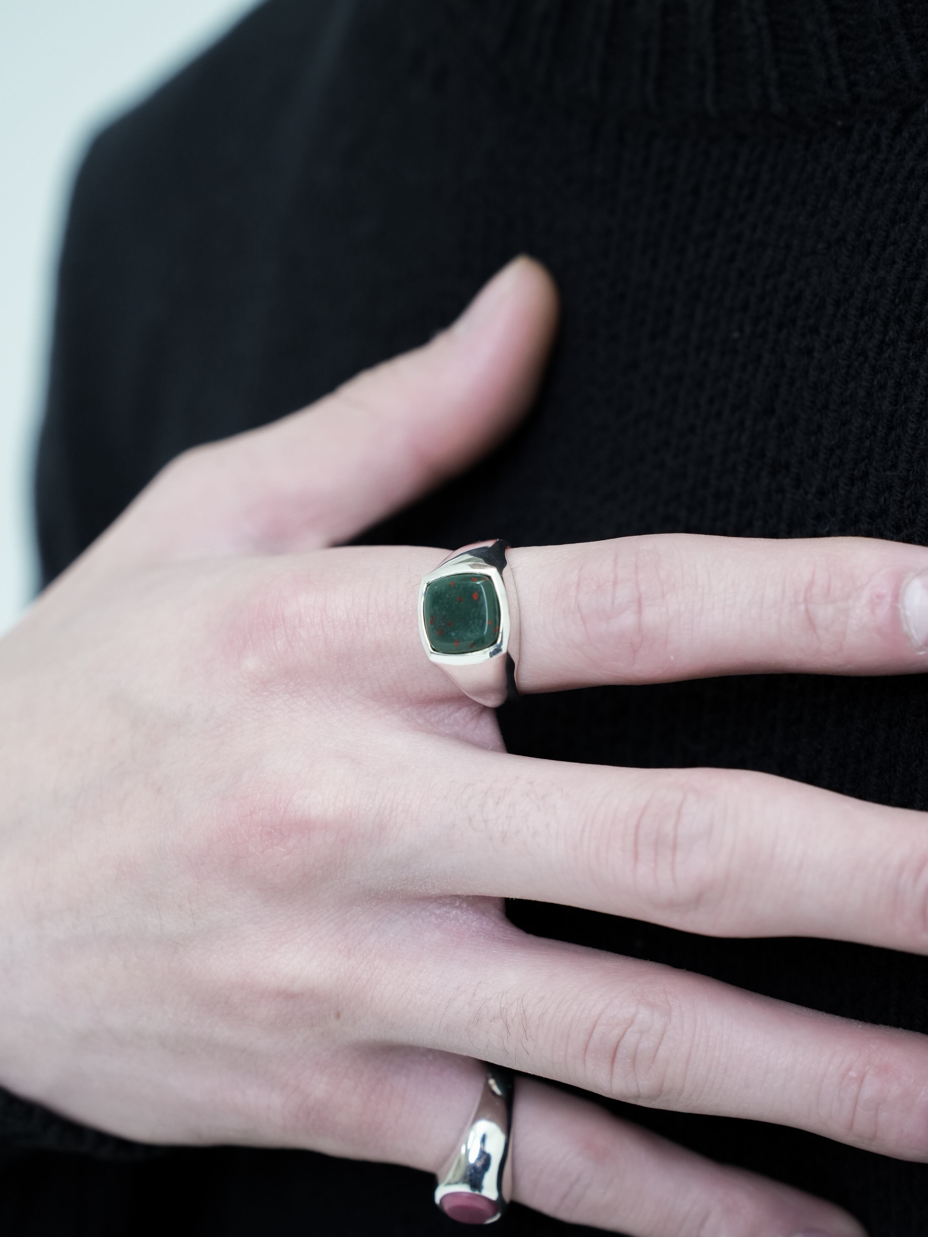 Blood stone ring【受注品】