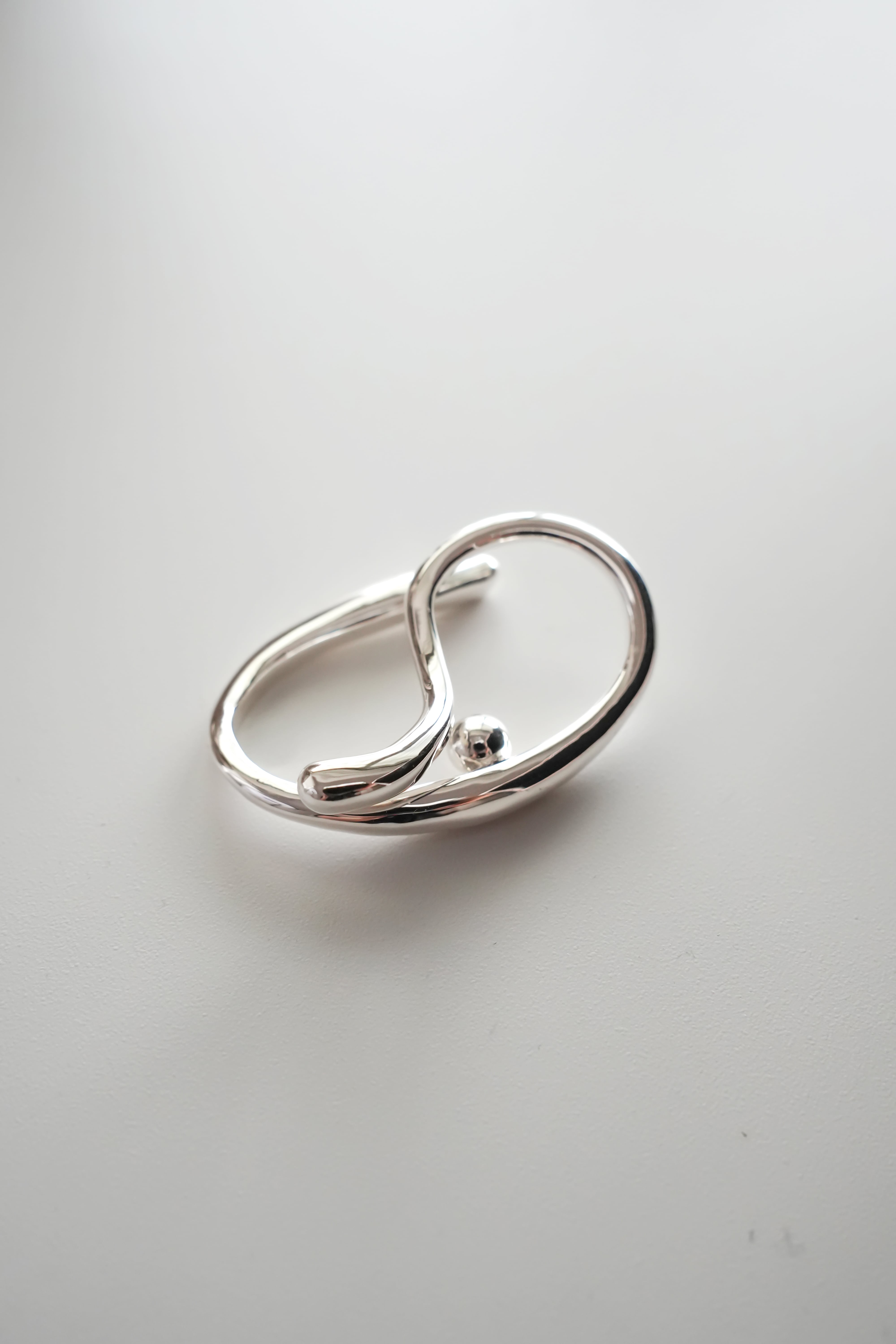 Yin yang wave ring【受注品】