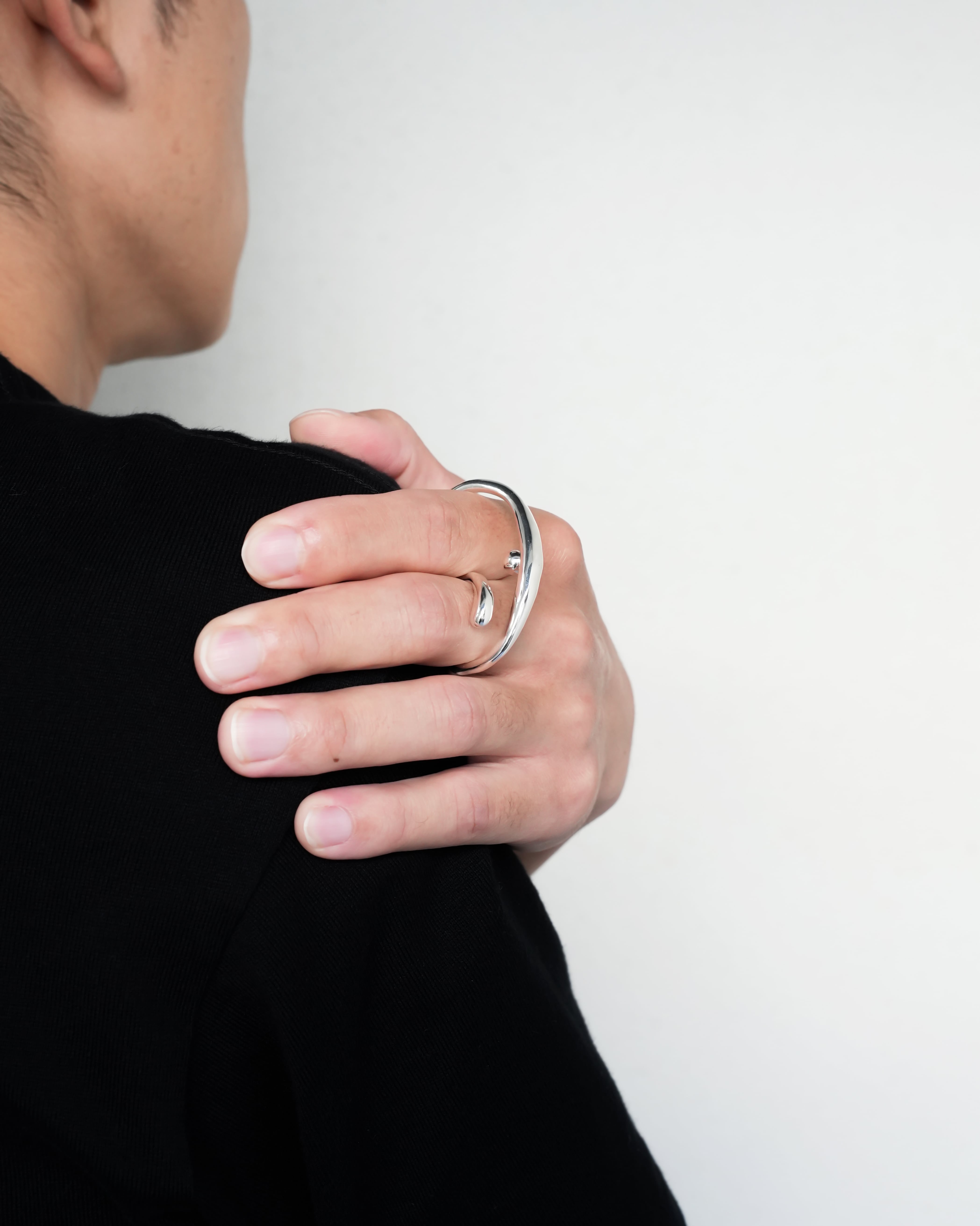 Yin yang wave ring【受注品】