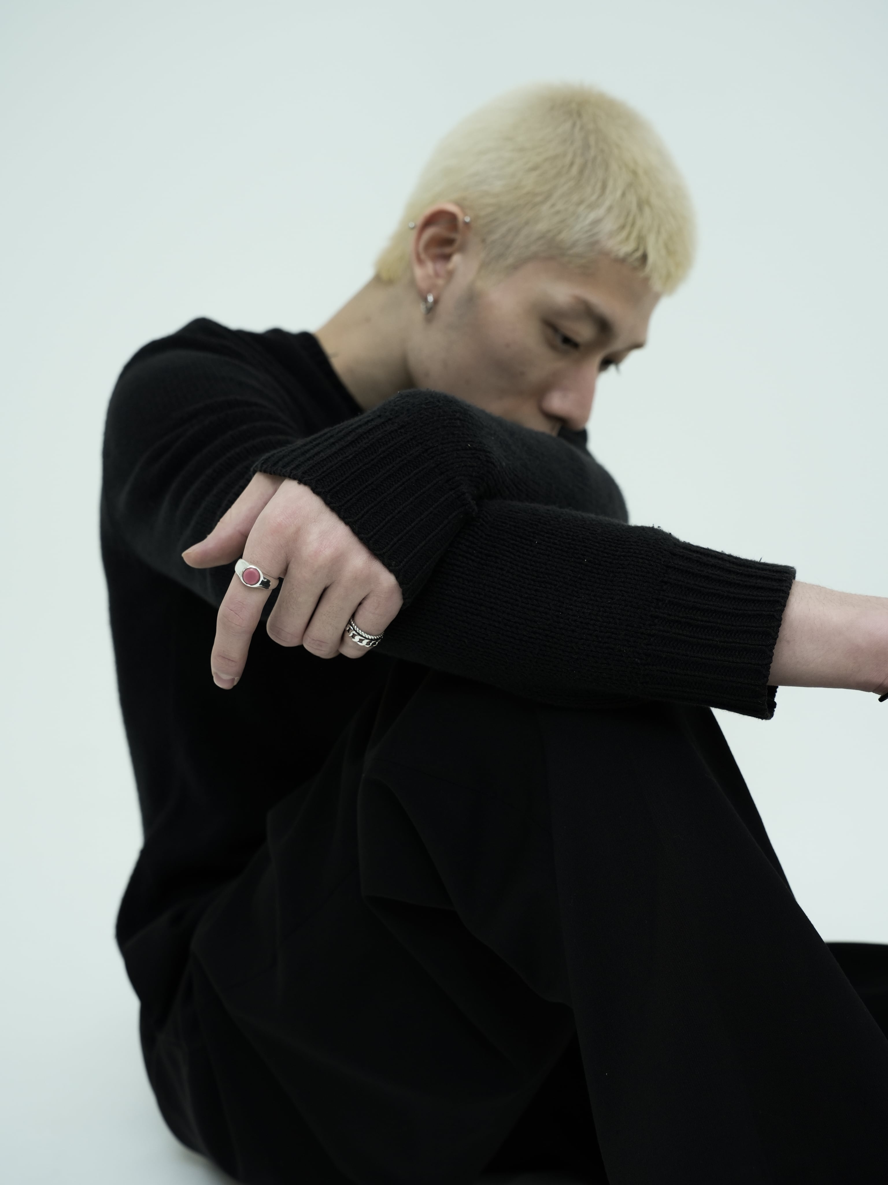 Rhodonite stone ring【受注品】