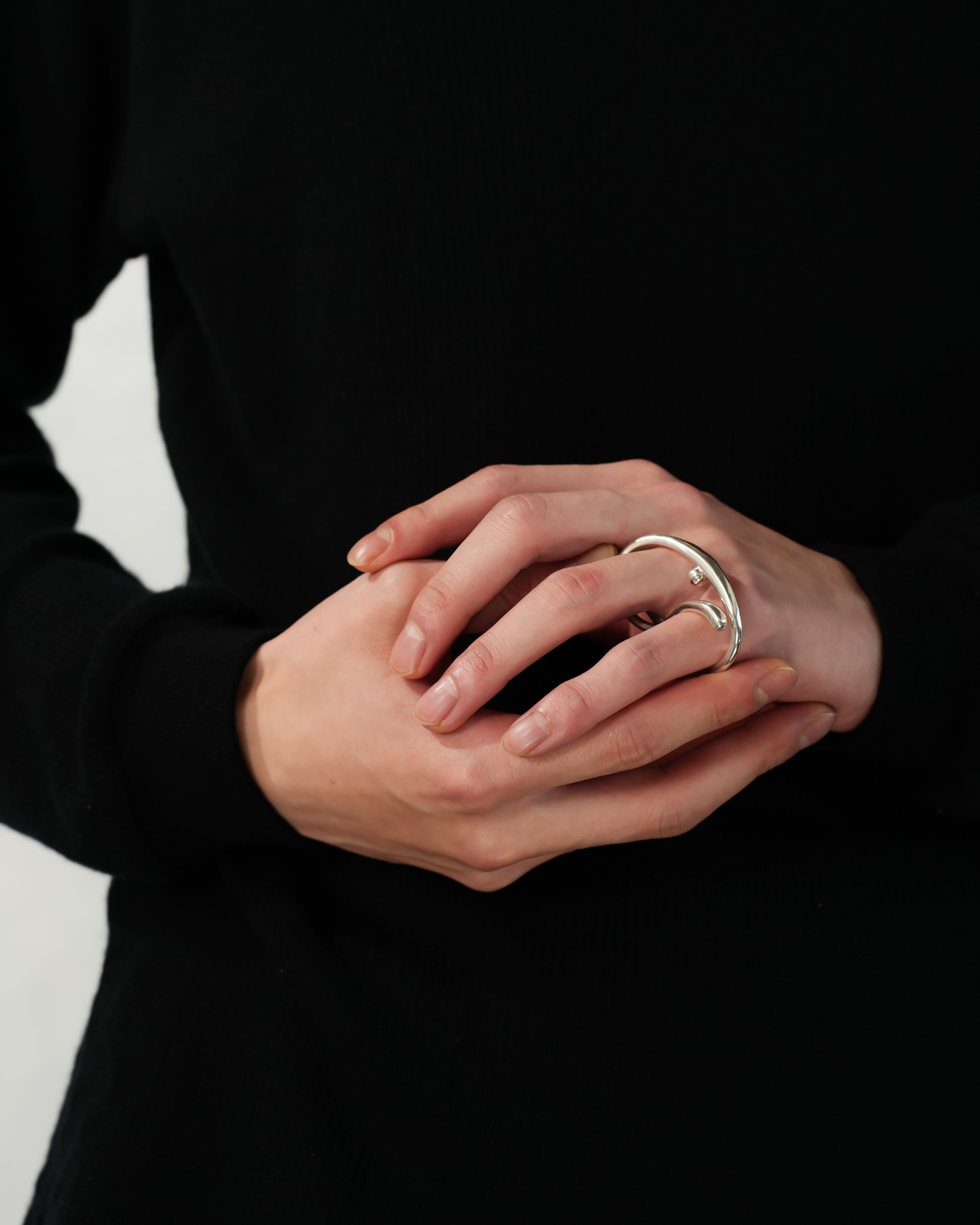 Yin yang wave ring【受注品】