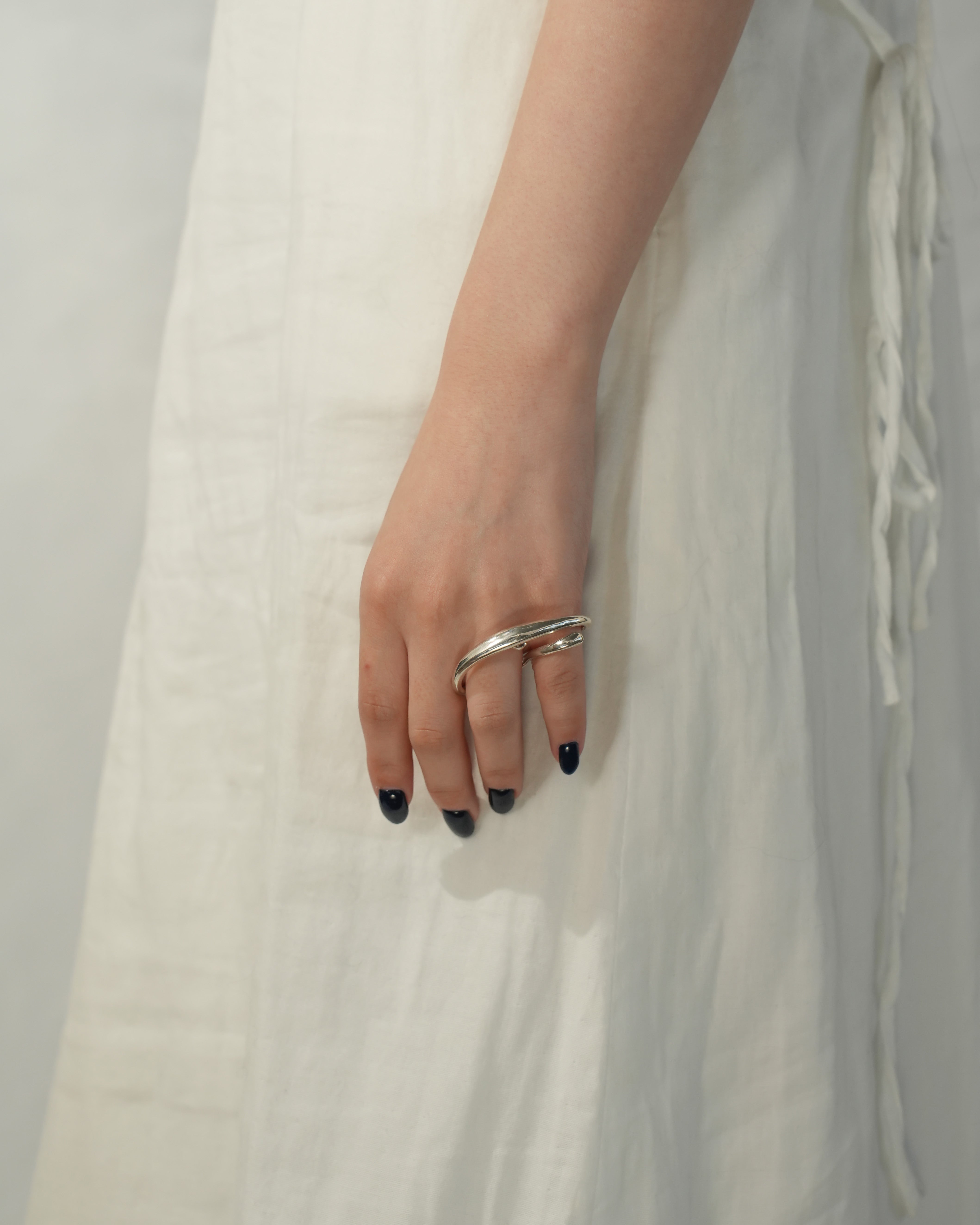 Yin yang wave ring【受注品】