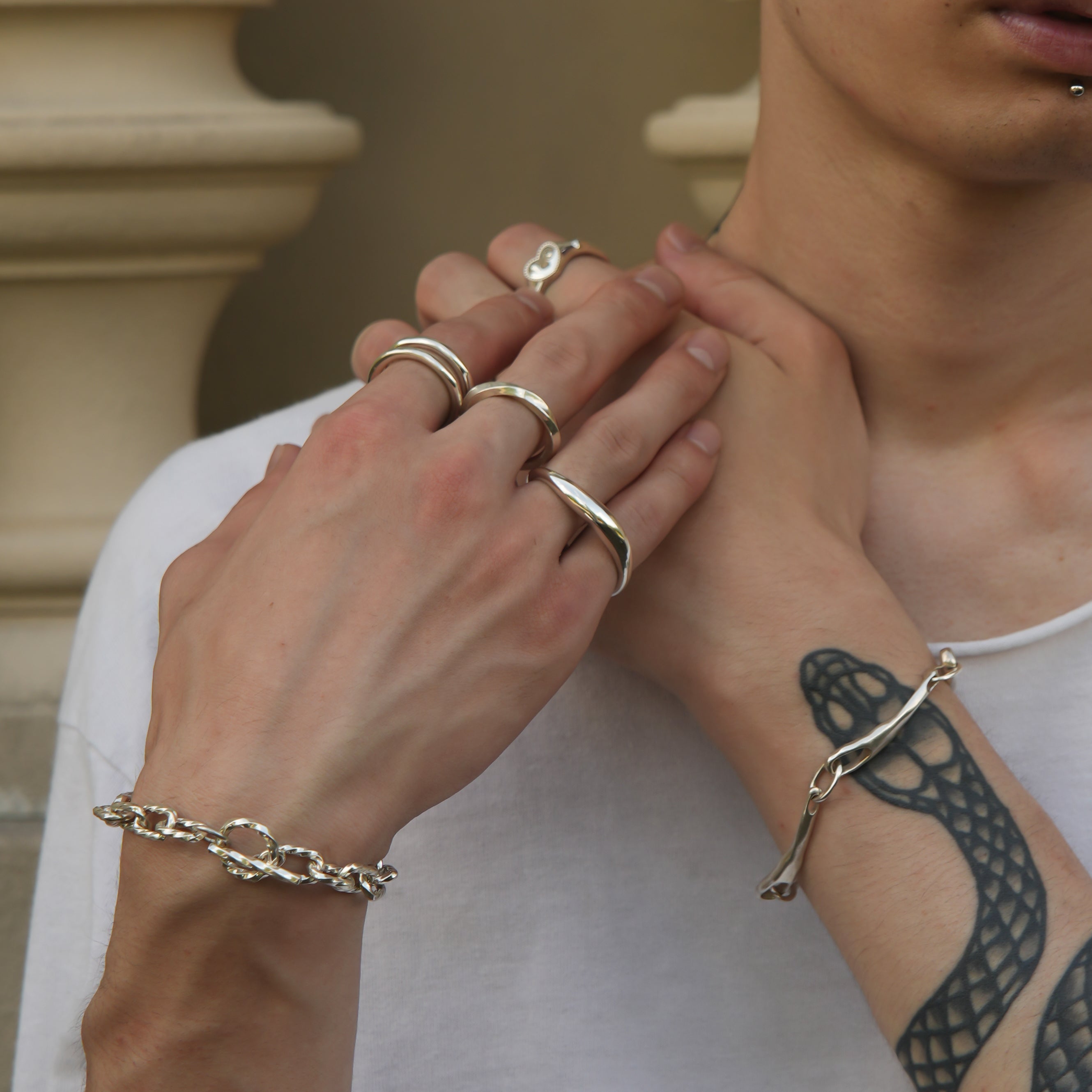 wave 2 finger ring【受注品】