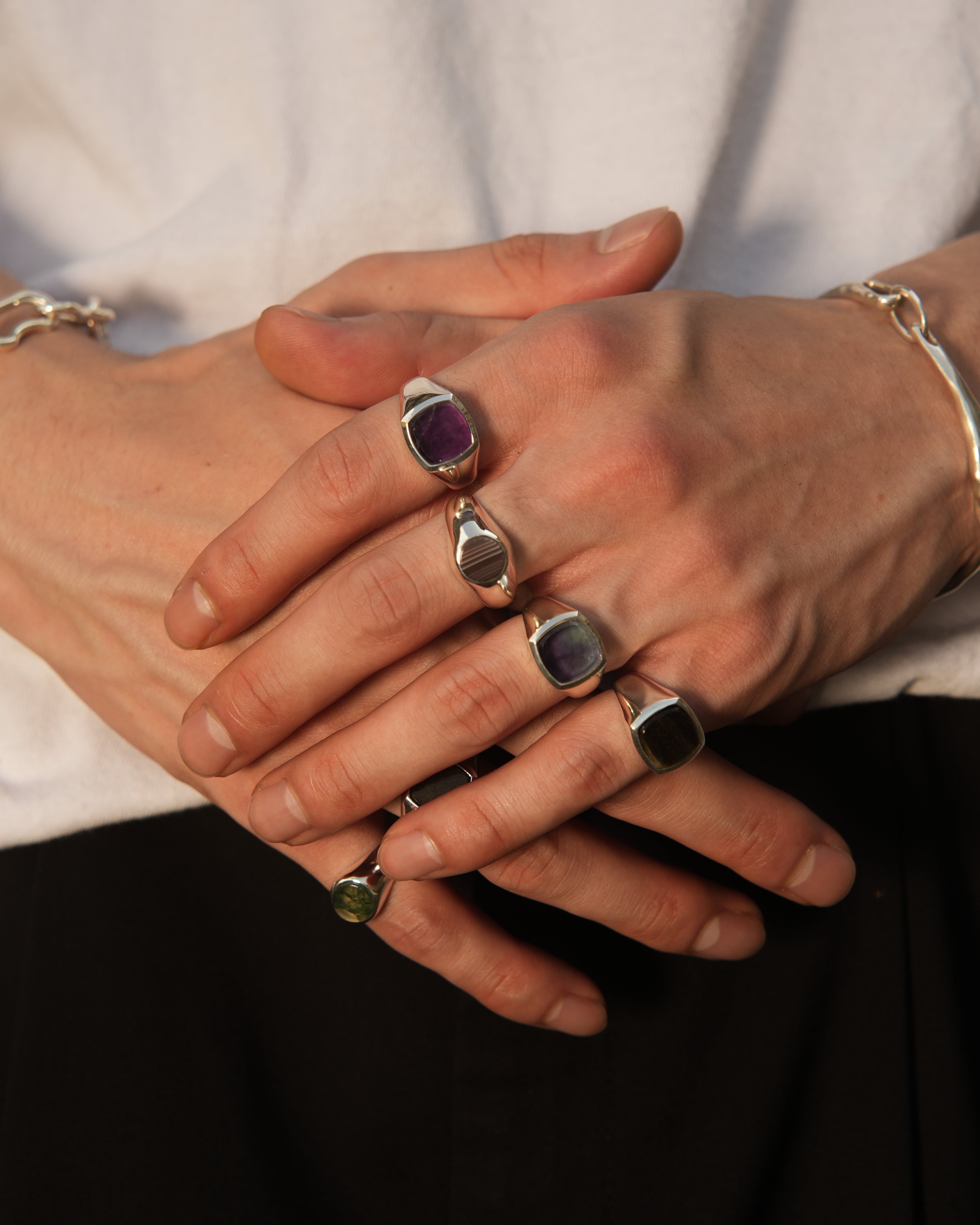 gold obsidian ring【受注品】