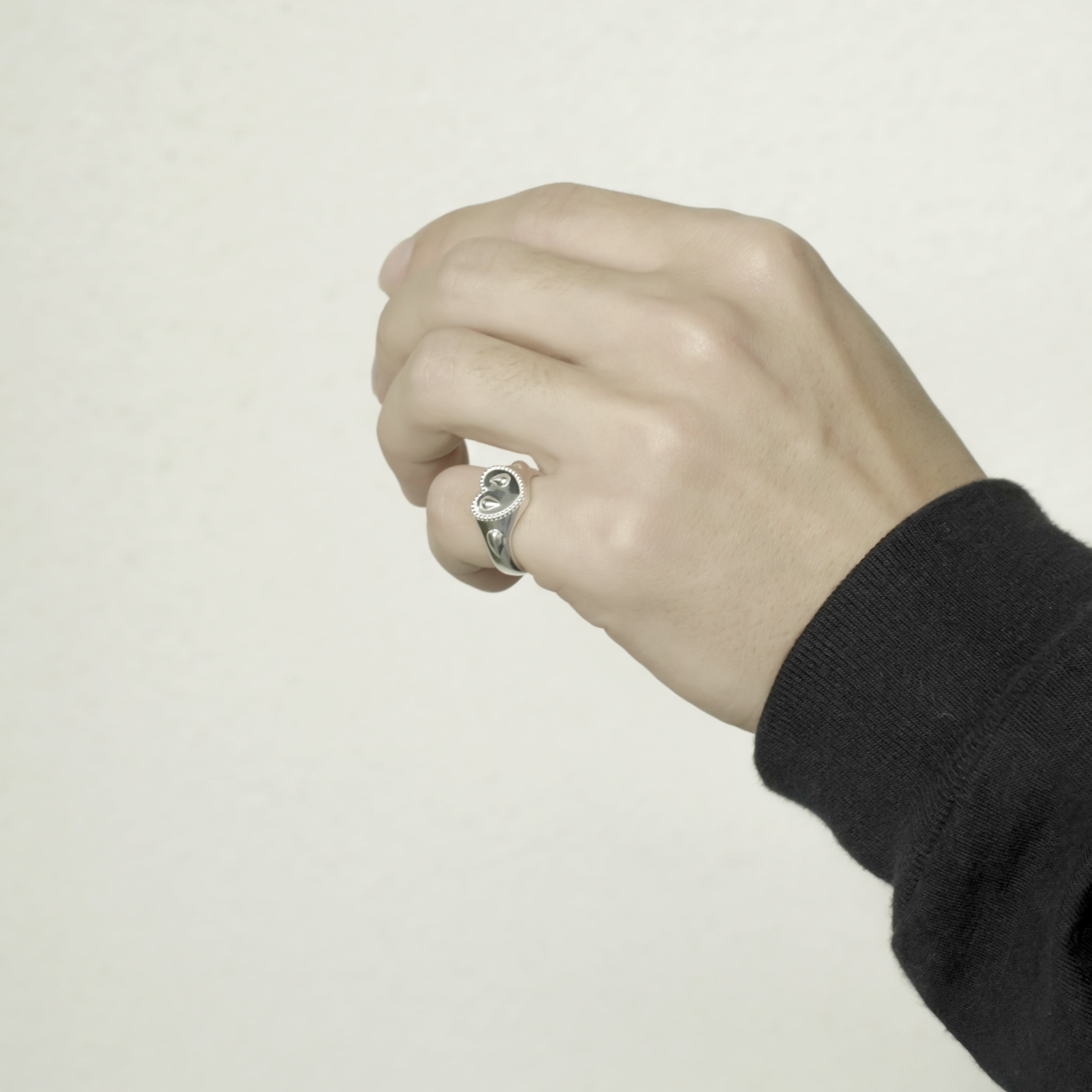 Heart & tears ring【受注品】