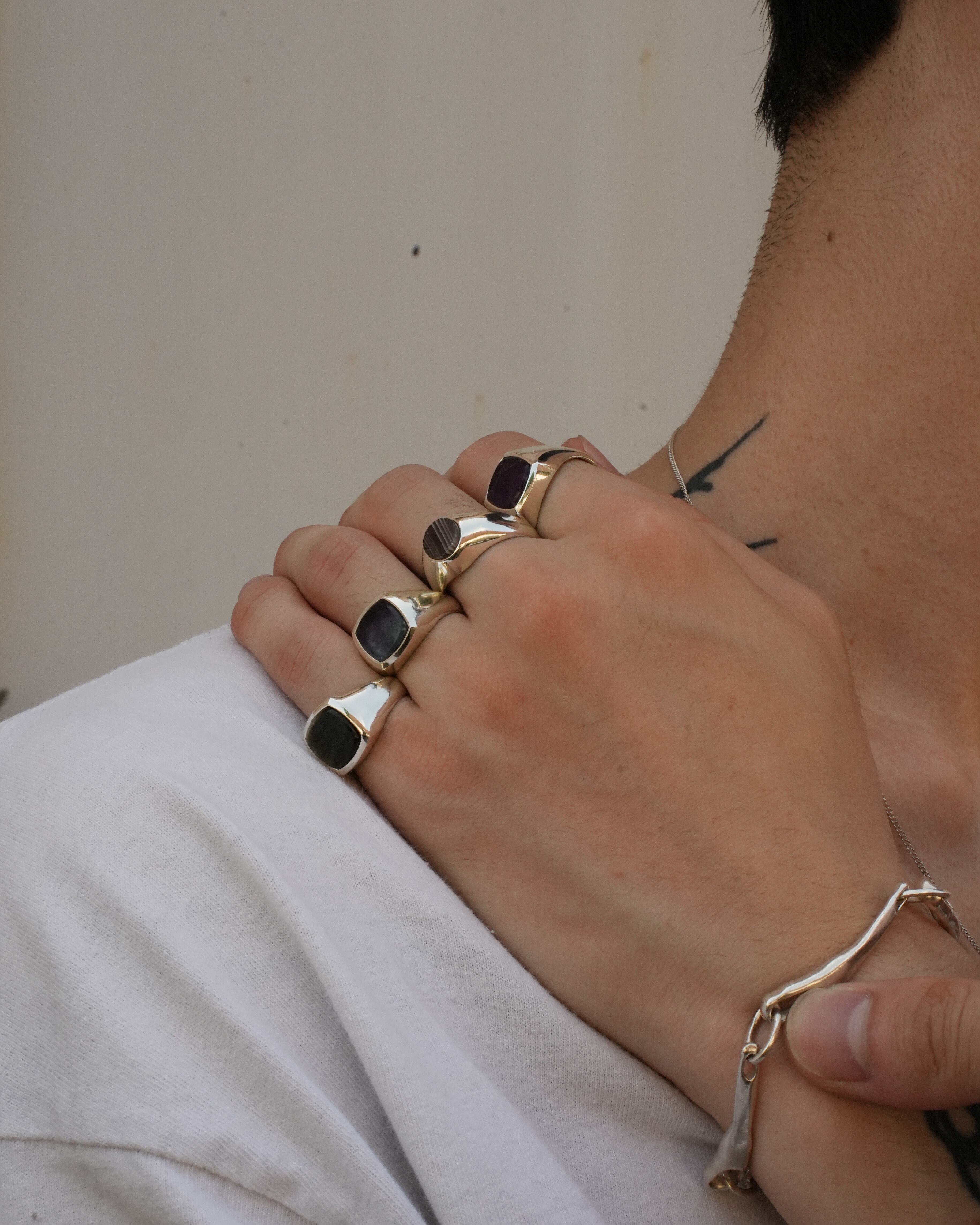 Hematite Stone Ring【受注品】