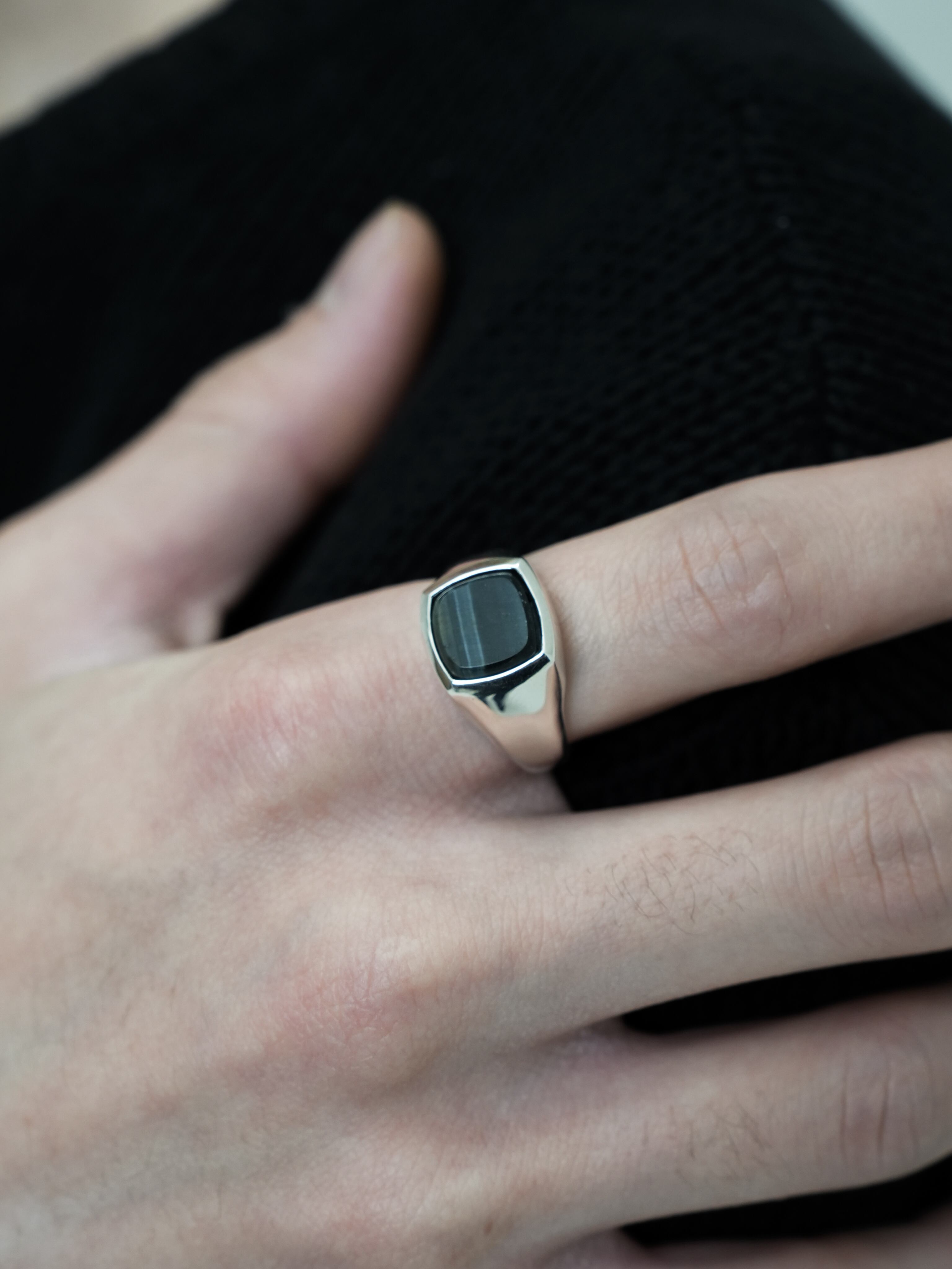 Blue Tiger Eye ring【受注品】