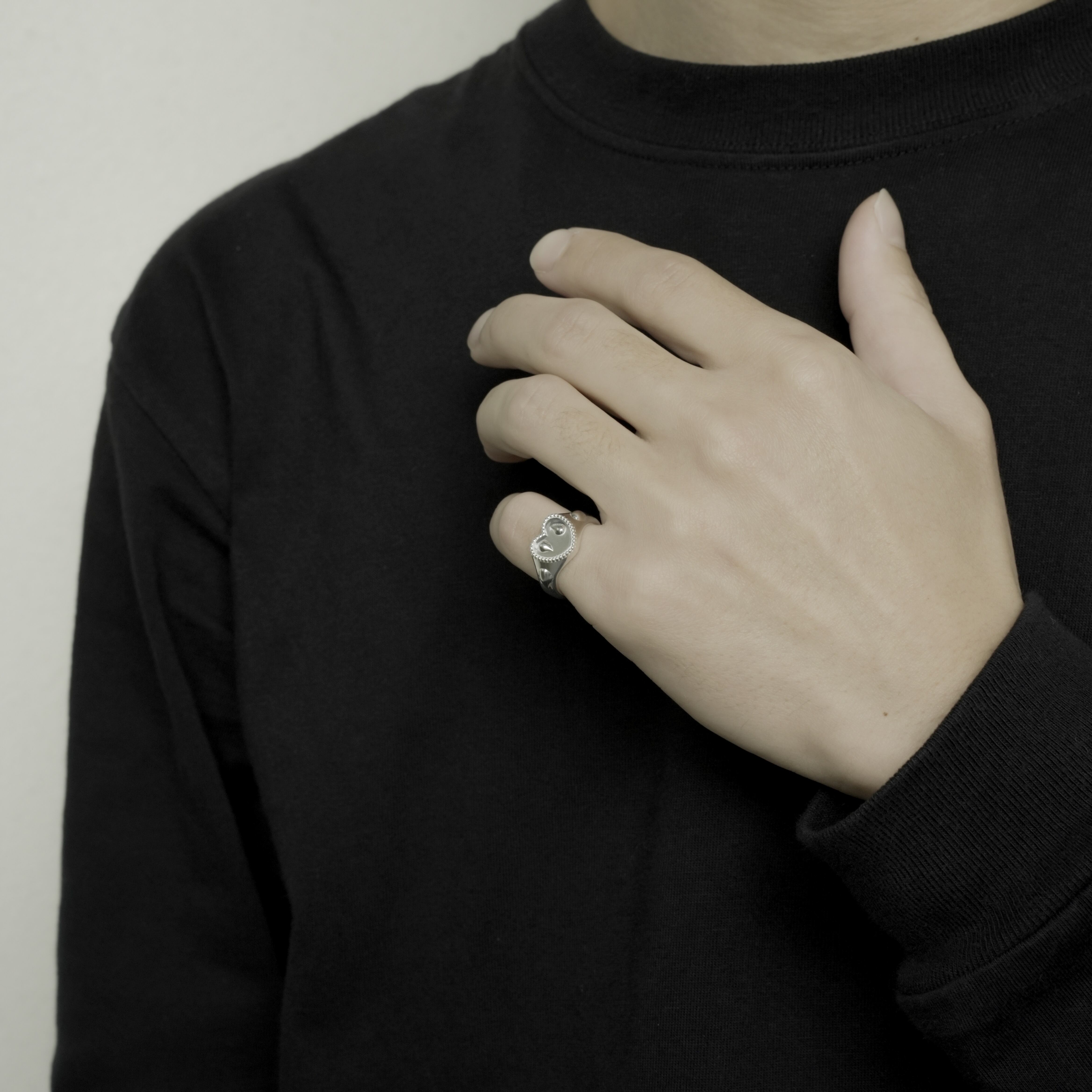 Heart & tears ring【受注品】