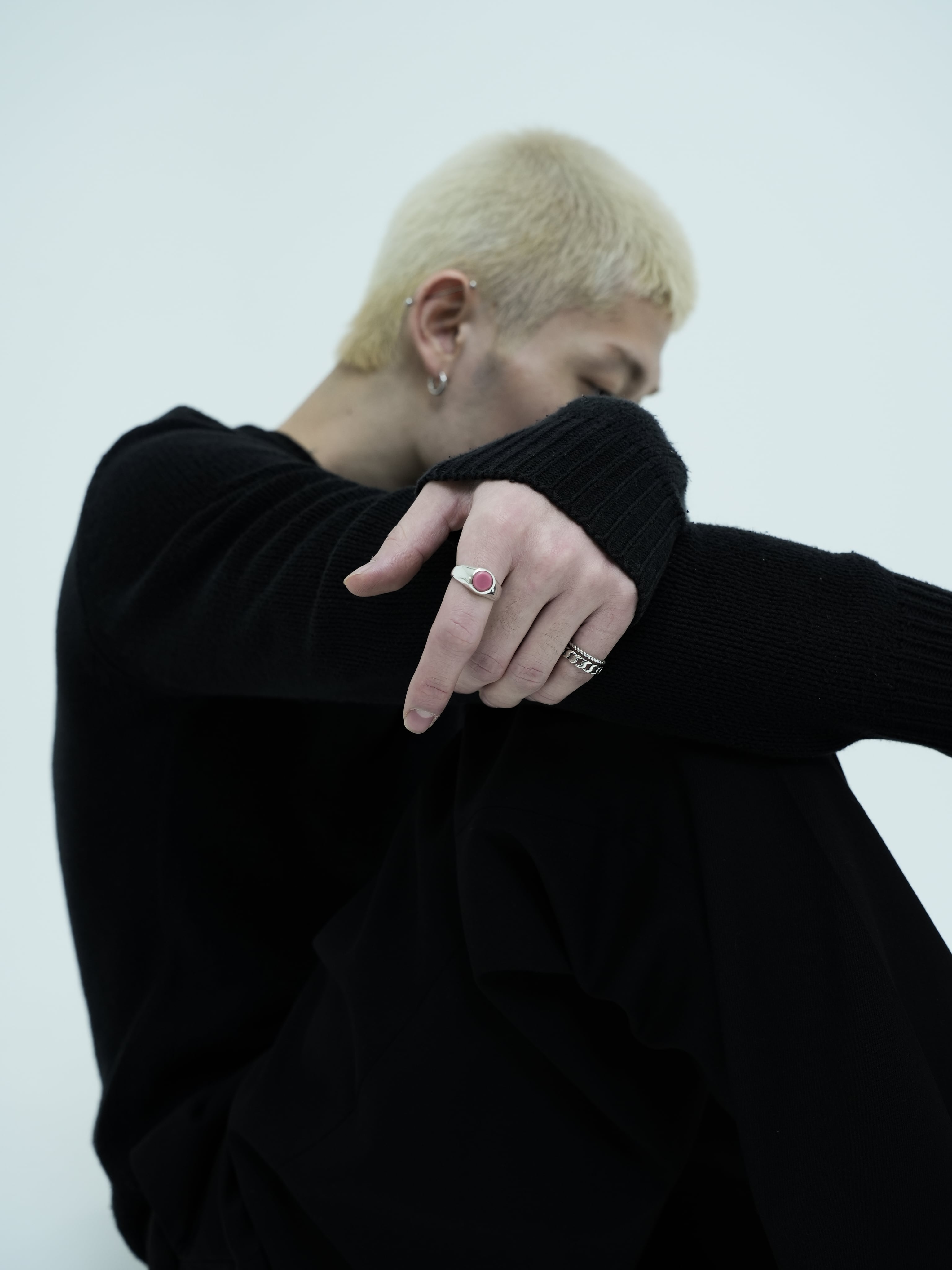 Rhodonite stone ring【受注品】